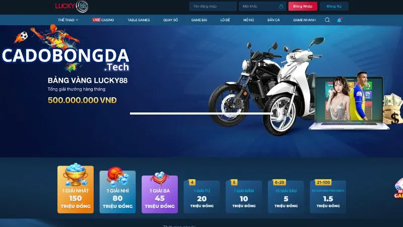 Nhà cái Lucky88 khuyến mãi tặng tiền