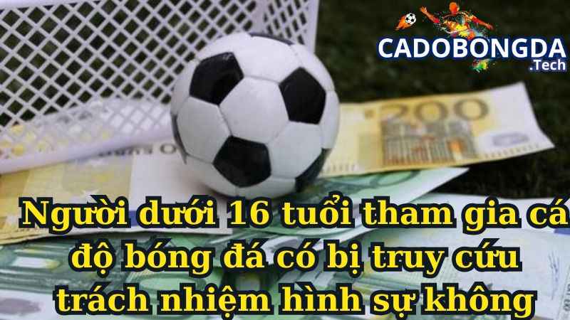 Người dưới 16 tuổi tham gia cá độ bóng đá có bị truy cứu trách nhiệm hình sự không? Người dưới 16 tuổi tham gia cá độ bóng đá có bị truy cứu trách nhiệm hình sự không?