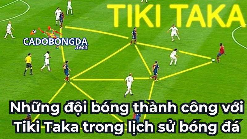 Những đội bóng thành công với Tiki Taka trong lịch sử bóng đá