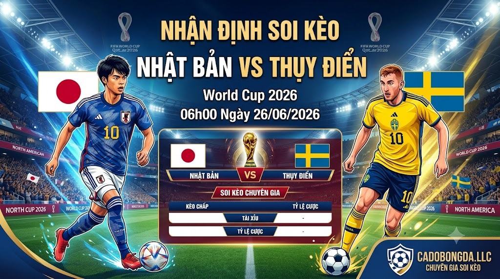 Nhận định soi kèo Nhật Bản vs Thụy Điển 06h00 ngày 26/06/2026 – World Cup 2026