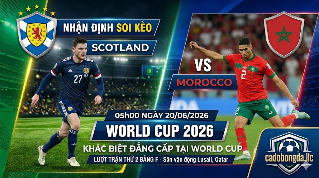 Nhận định soi kèo Scotland vs Morocco 05h00 ngày 20/06/2026: Khác biệt đẳng cấp tại World Cup