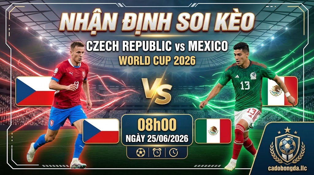 Nhận Định Soi Kèo Czech Republic vs Mexico 08h00 ngày 25/06/2026 – World Cup 2026