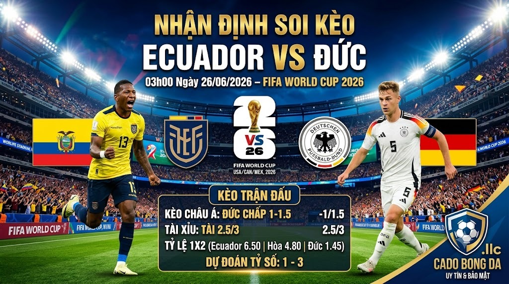 Nhận định soi kèo Ecuador vs Đức 03h00 ngày 26/06/2026 – World Cup 2026