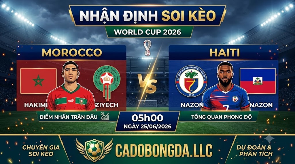 Nhận định soi kèo Morocco vs Haiti 05h00 ngày 25/06/2026 – World Cup 2026