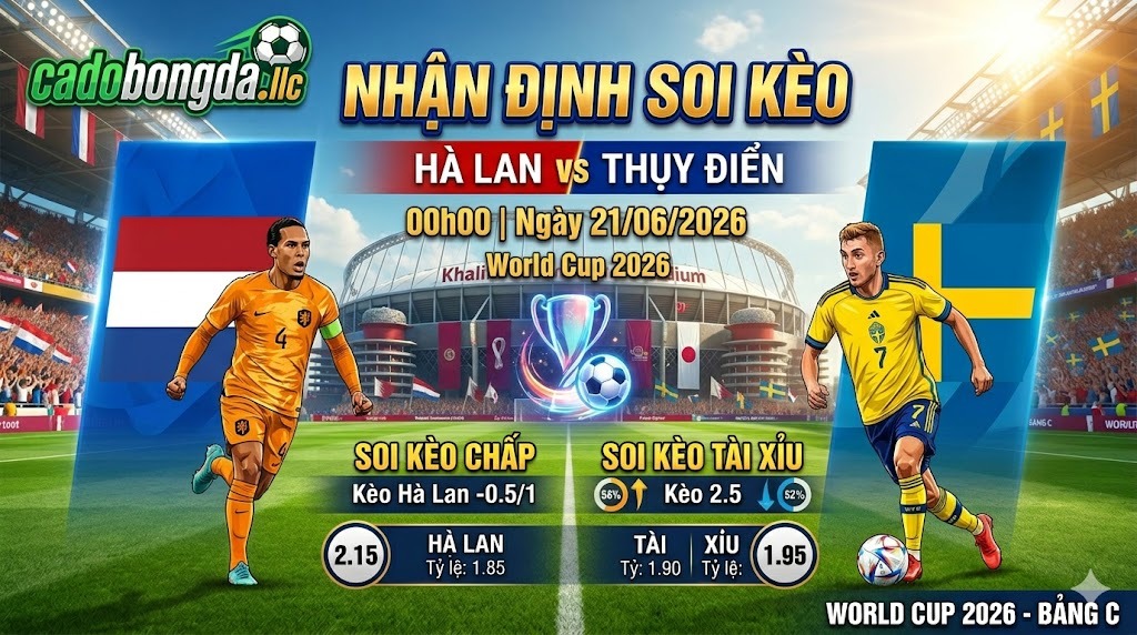 Nhận định soi kèo Hà Lan vs Thụy Điển 00h00 ngày 21/06/2026 – World Cup 2026